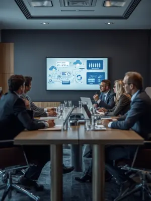 Cloud consulting company team planning infrastructure migration - Epicsoft Technologies